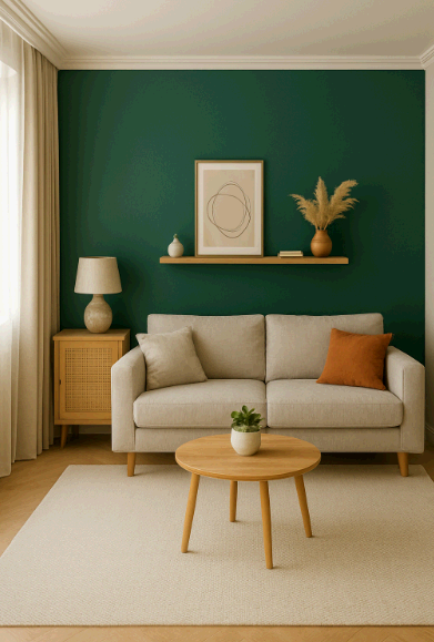 벽면 포인트 컬러 인테리어 활용법