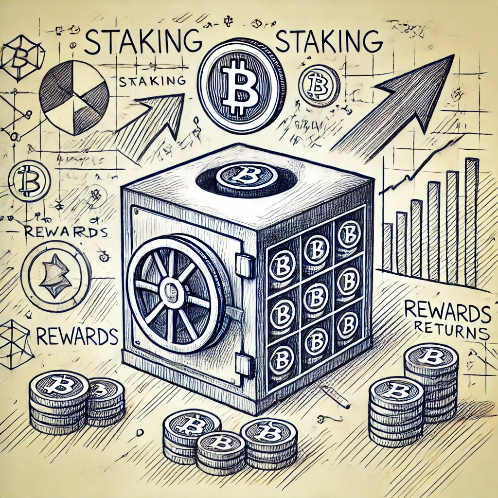 representation of cryptocurrency staking for beginners