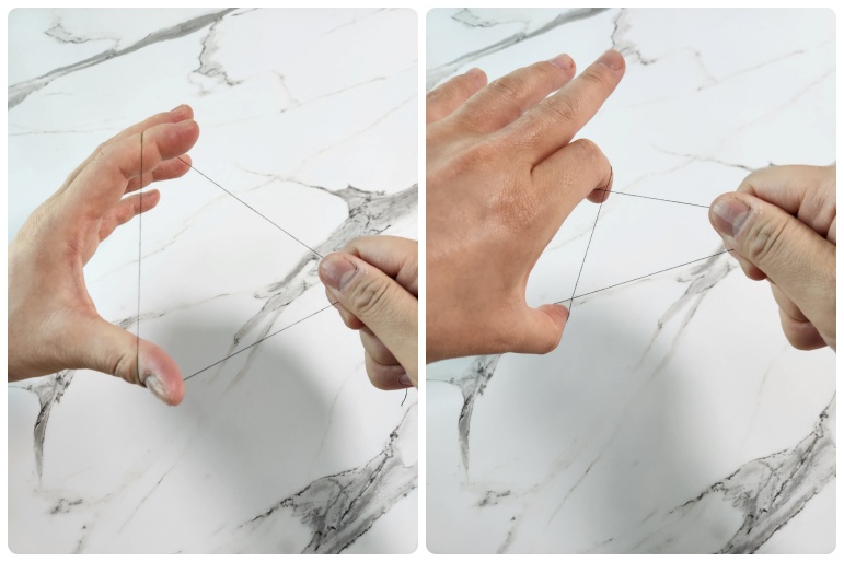 실 매듭짓는 사진