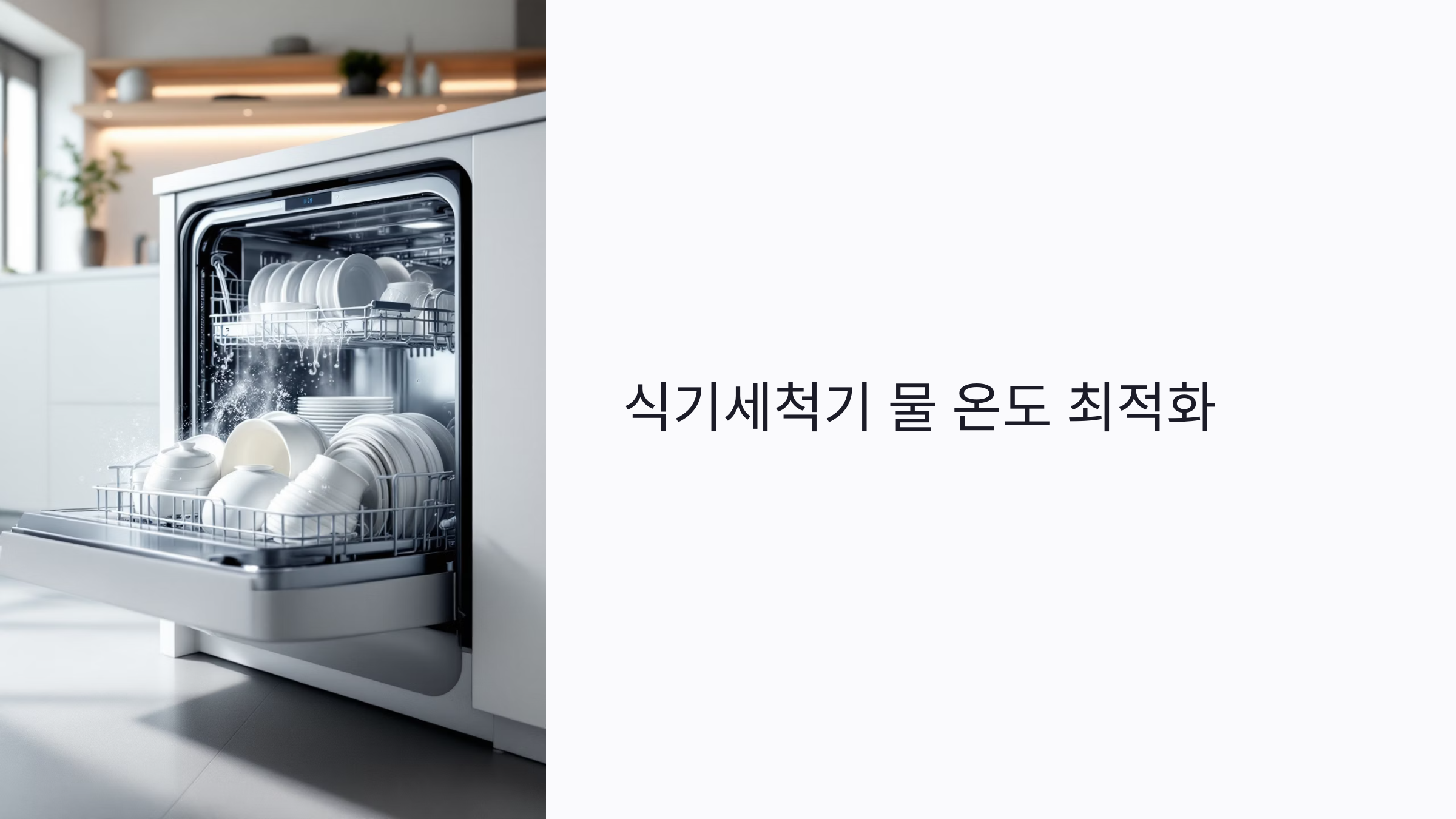 식기세척기 물 온도는 몇 도가 최적인가요? 세척력·전기료까지 잡는 2025 최신 가이드