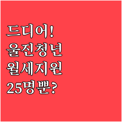 2026년 울진군 청년월세 지원사업 ..