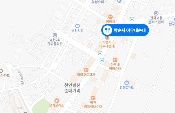 박순자-아우내순대-지도