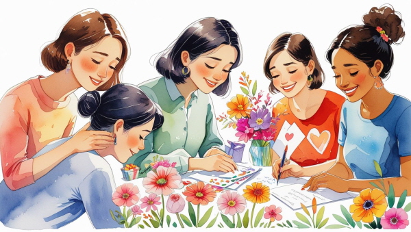 ESFJ는 사람 사이의 정을 가장 적극적으로 실천하는 기질입니다. 누구보다 주변을 잘 살피고, 누군가 힘들어 보이면 먼저 다가가며, 기념일과 안부를 잊지 않습니다에 관한 그림