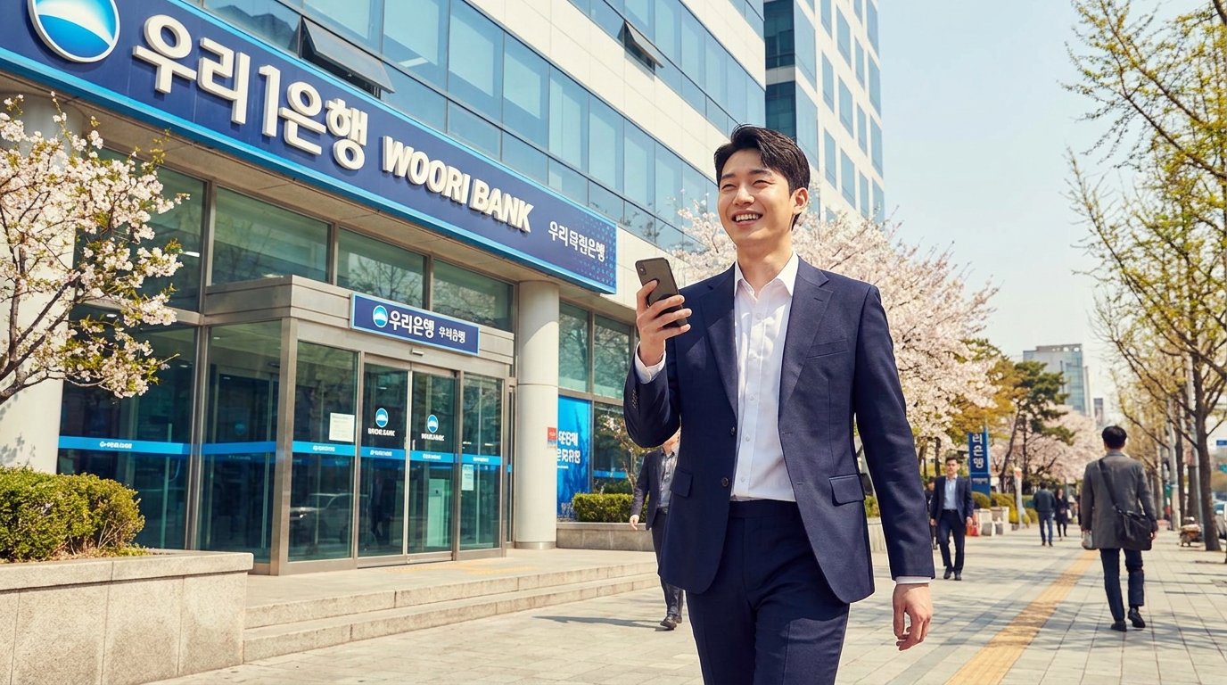 혜택이 좋은 새로운 은행을 선택해 청년도약계좌를 개설하러 가는 청년