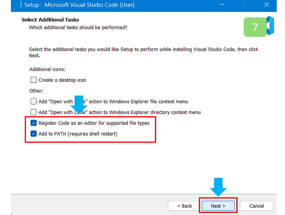 기본으로 체크하고 Next 클릭해 주세요.