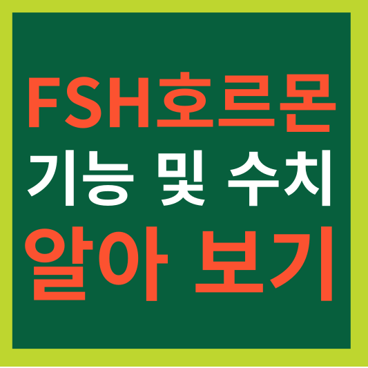 FSH 호르몬 기능 및 수치 알아보기