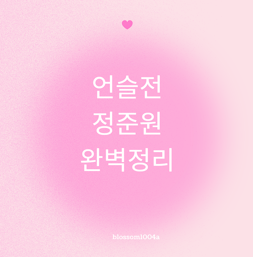 언슬전 정준원 완벽정리(언젠가는 슬기로운 전공의생활)