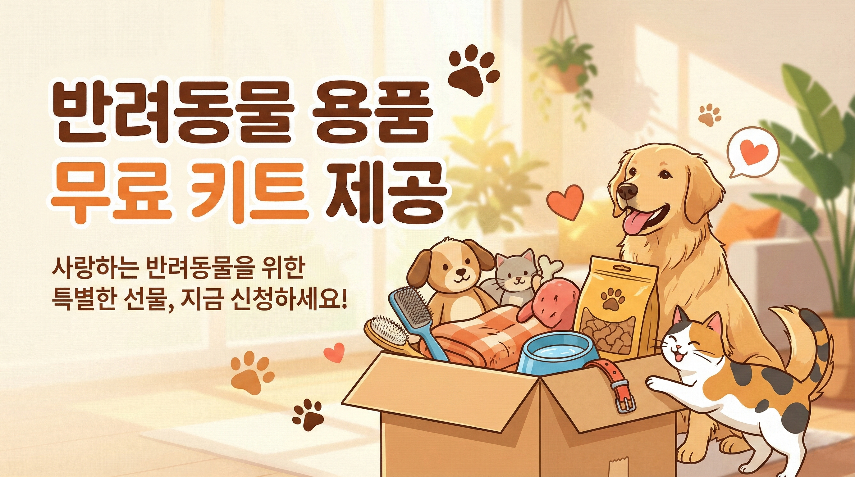 반려동물 용품 무료 키트 제공