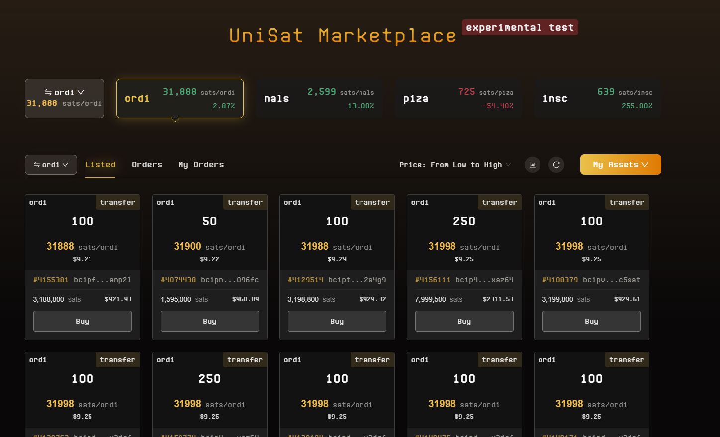 Unisat marketplace