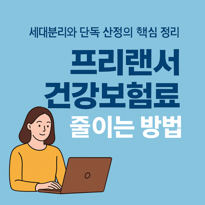 프리랜서 건강보험료 줄이는 방법: 세대분리와 단독 산정의 핵심 정리