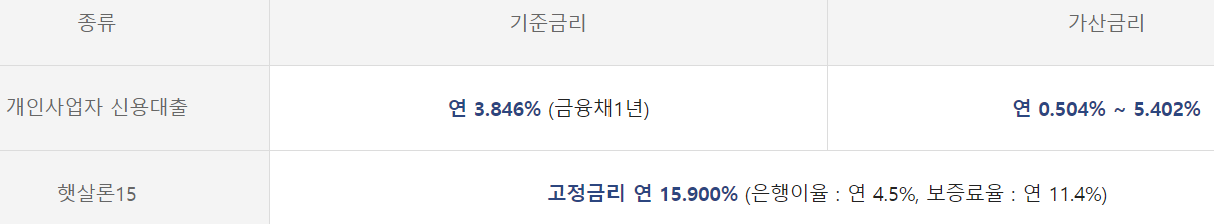 카카오뱅크 개인사업자 신용대출