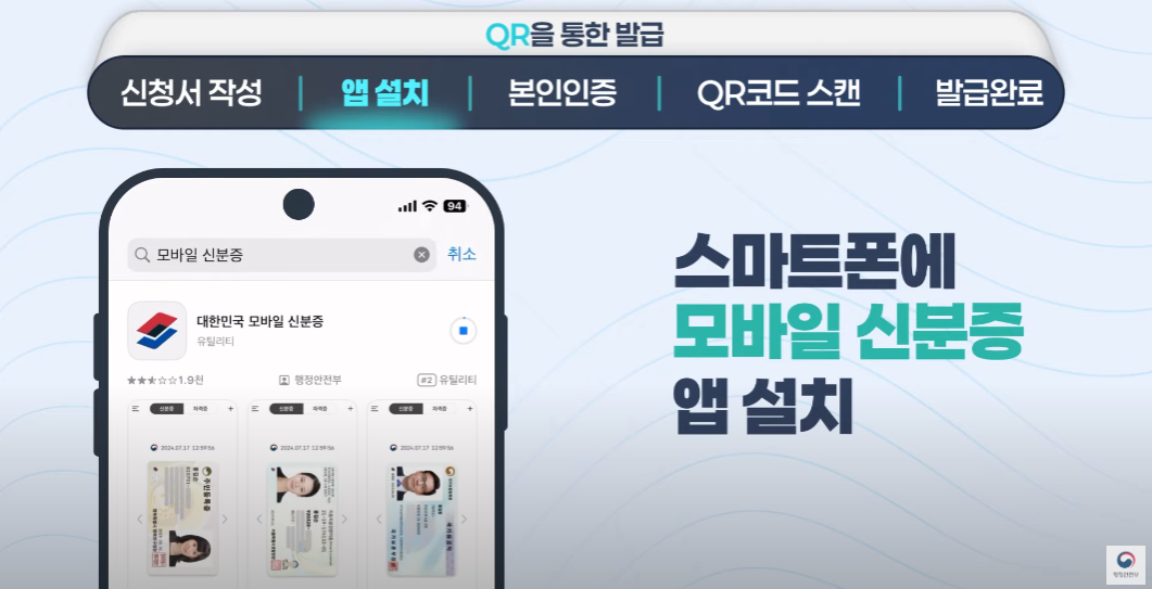 모바일 주민등록증 신청 방법