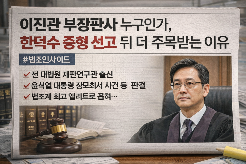 이진관 부장판사, 한덕수 중형 선고로 주목받는 이유