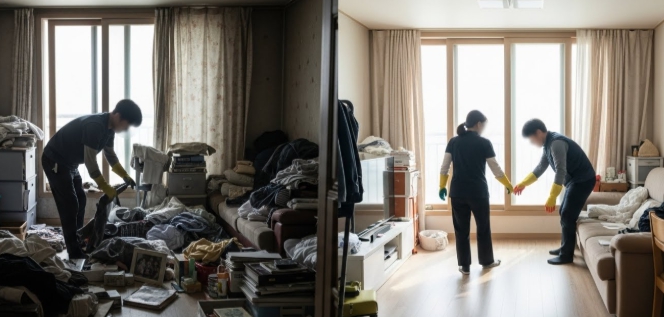 춘천 고독사청소중