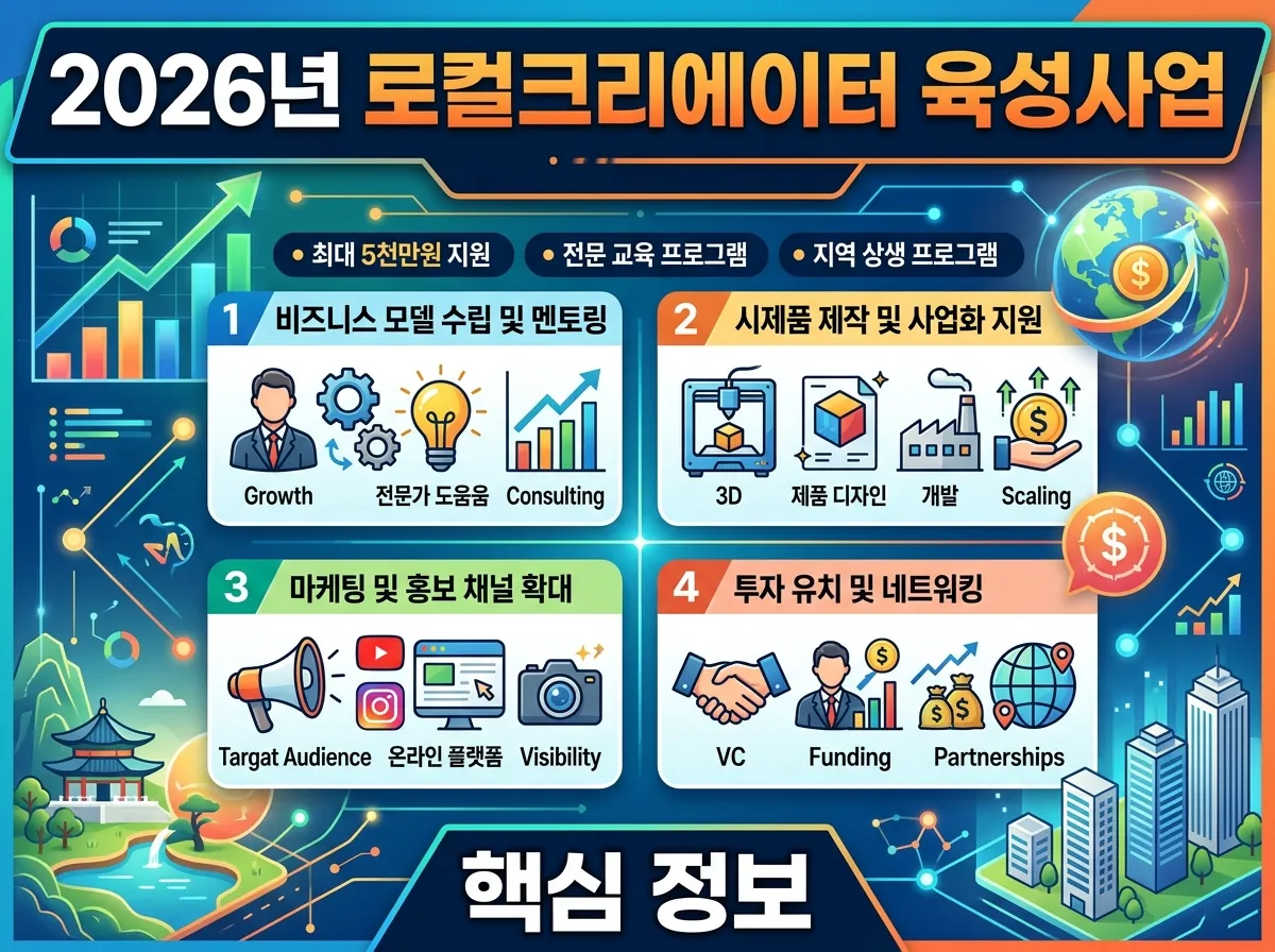 로컬크리에이터 육성사업 지원 대상과 선정 기준 안내