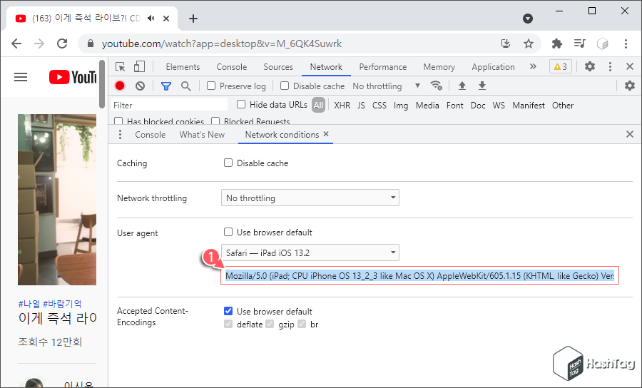 User Agent 직접 입력