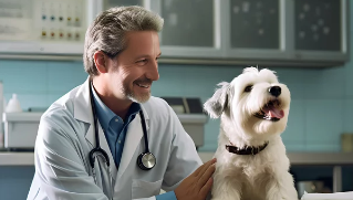 강아지 검사하는 사진/출처:어도비스톡