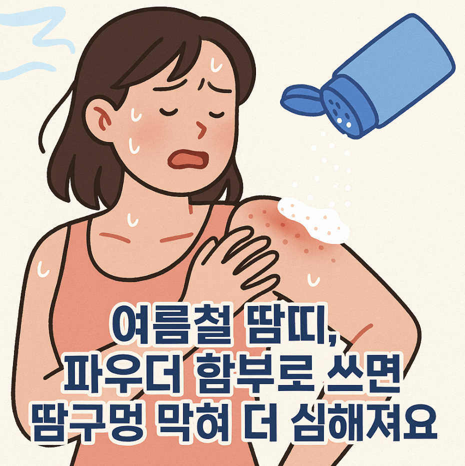 여름철 땀띠, 파우더 함부로 쓰면 땀구멍 막혀 더 심해져요