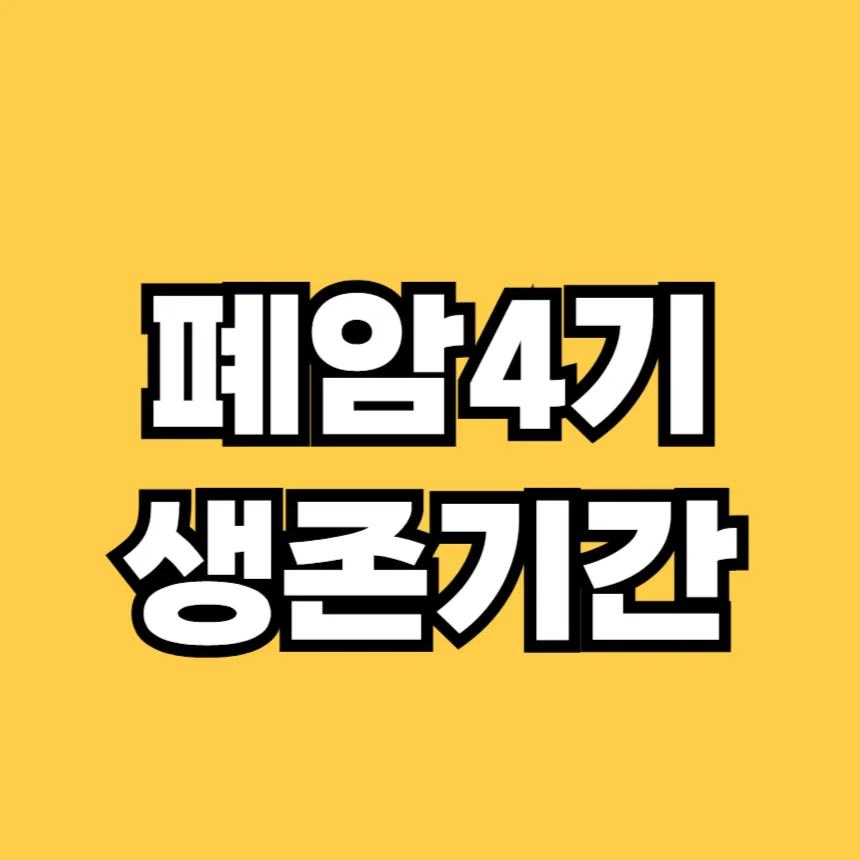폐암4기 생존기간