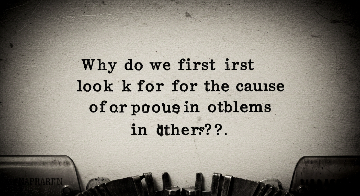 왜 우리는 문제의 원인을 타인에게서 먼저 찾을까?