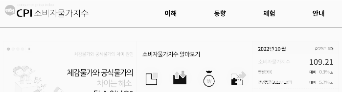 통계정 소비자물가지수