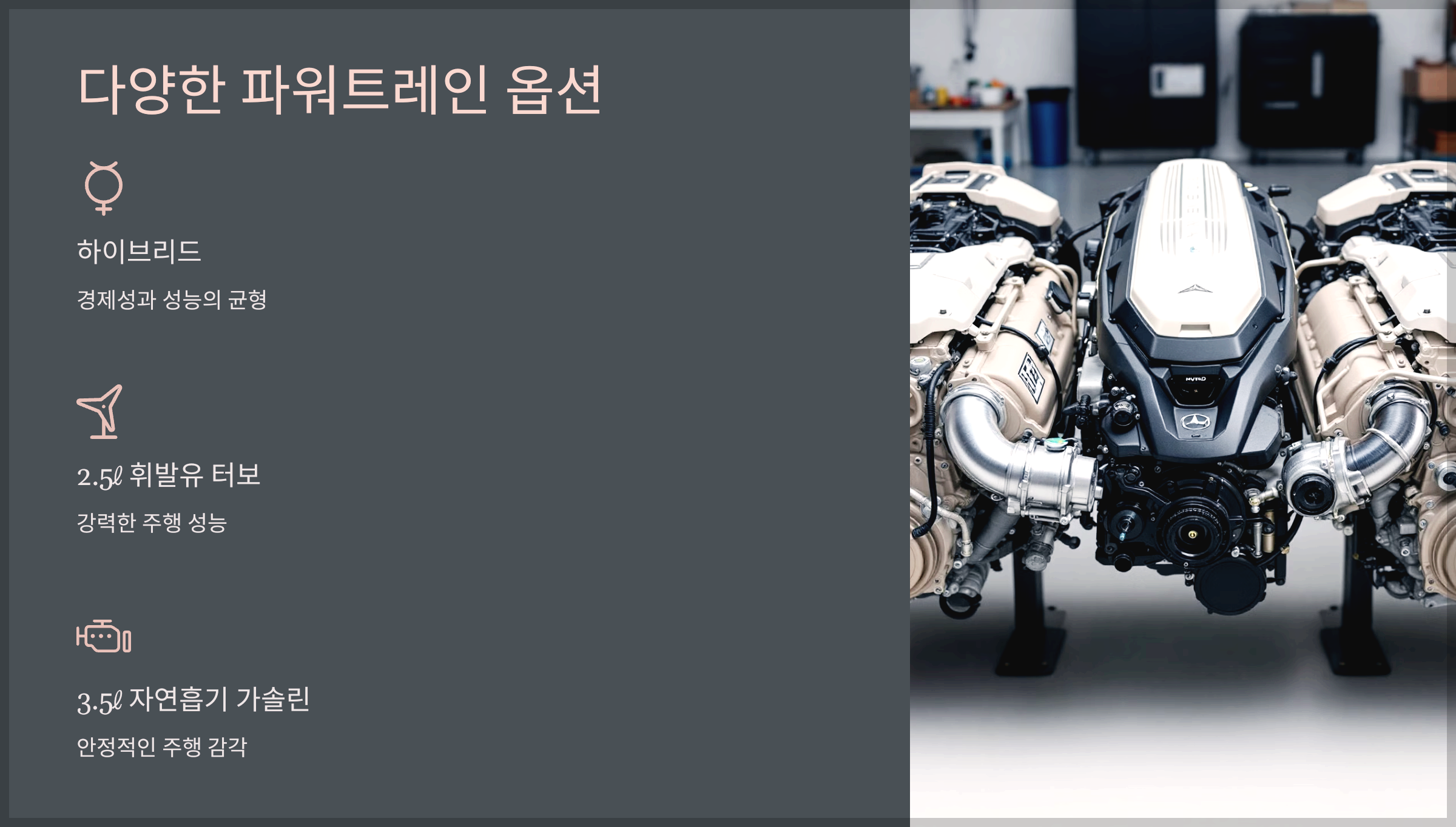 다양한 파워트레인 옵션