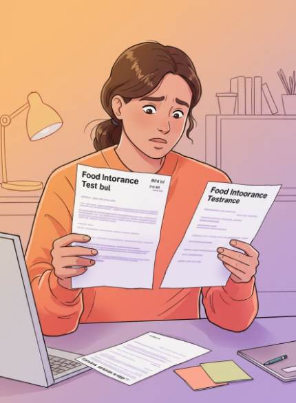 가격을 보고 놀라는 여성 모습