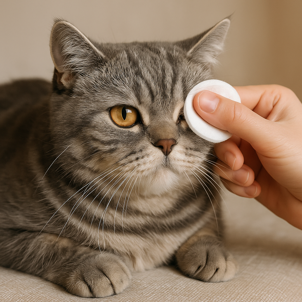 고양이 눈곱 제거