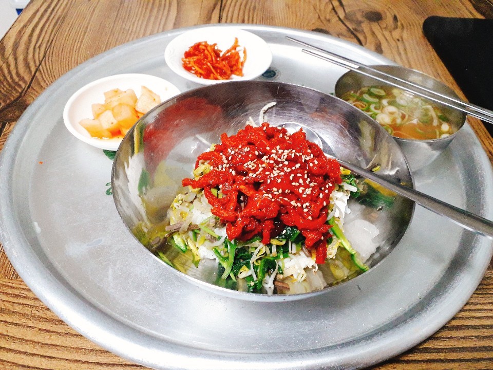 6시 내고향 진주 중앙시장 육회 비빔밥 맛집 장*국밥