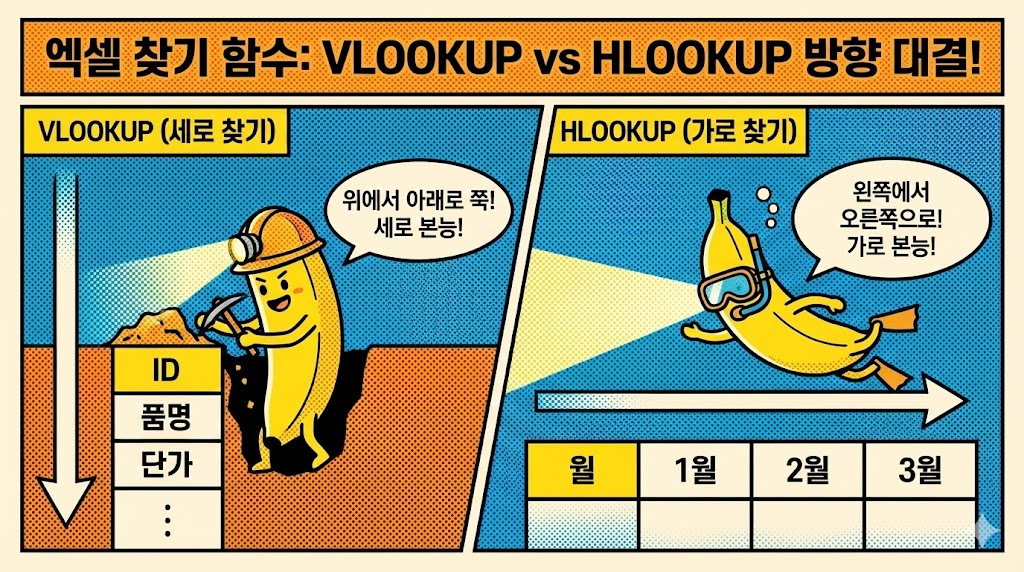 HLOOKUP: 가로로 된 표에서 데이터 찾기