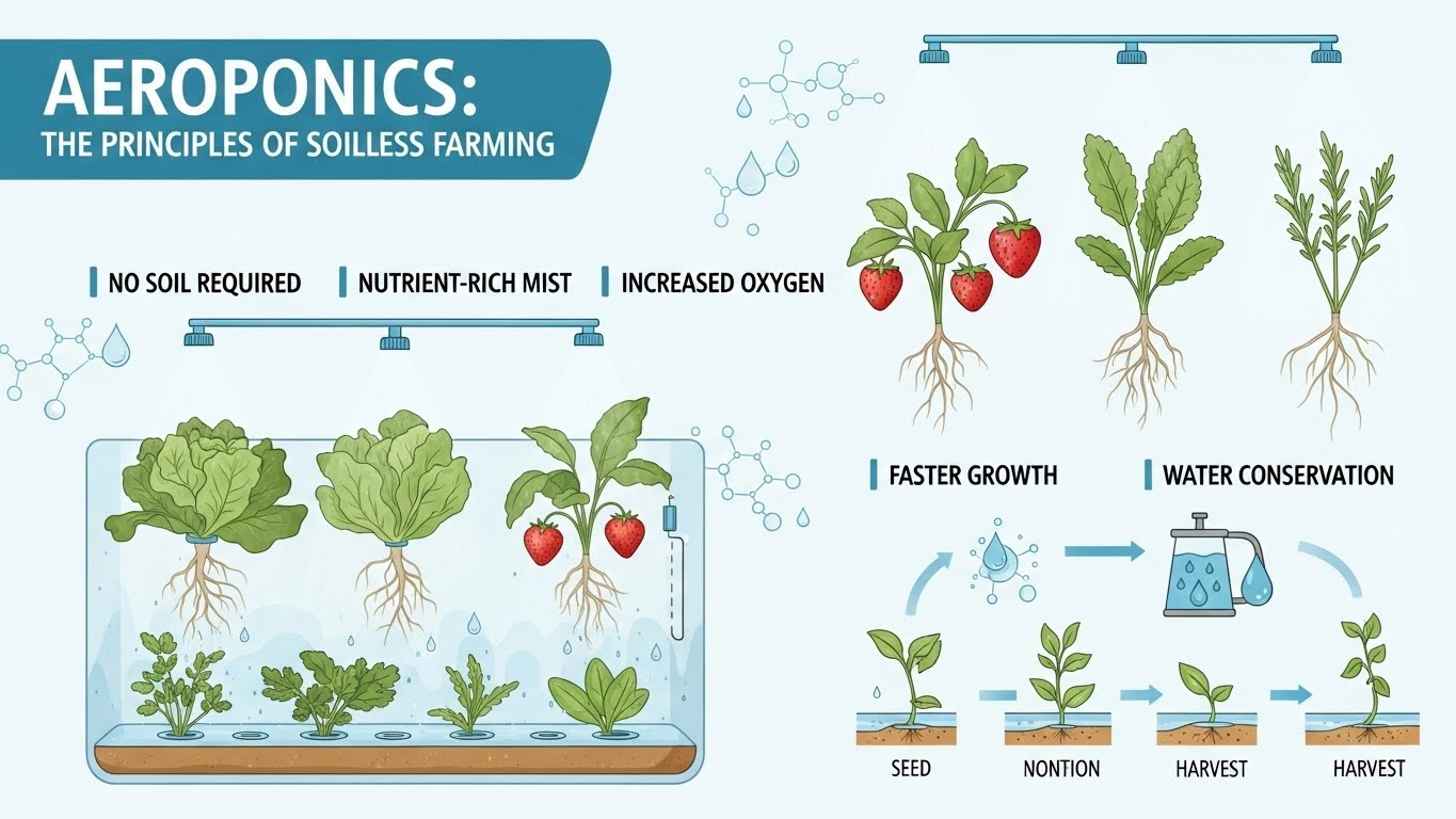 에어로포닉스란 무엇인가: 토양 없는 농업의 원리