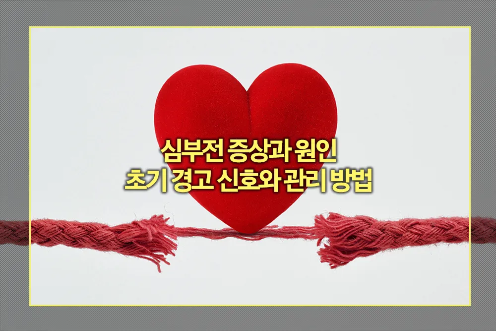 심부전 증상과 원인 초기 경고 신호