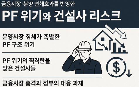 금융시장 분양 연쇄효과를 반영한 PF 위기와 건설사 리스크
관련 이미지