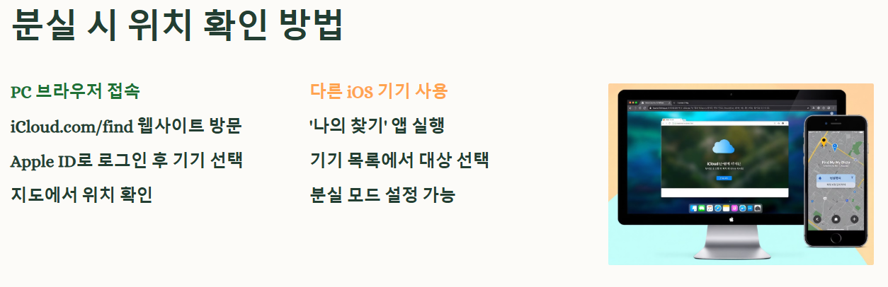 분실 시 실제로 위치를 확인