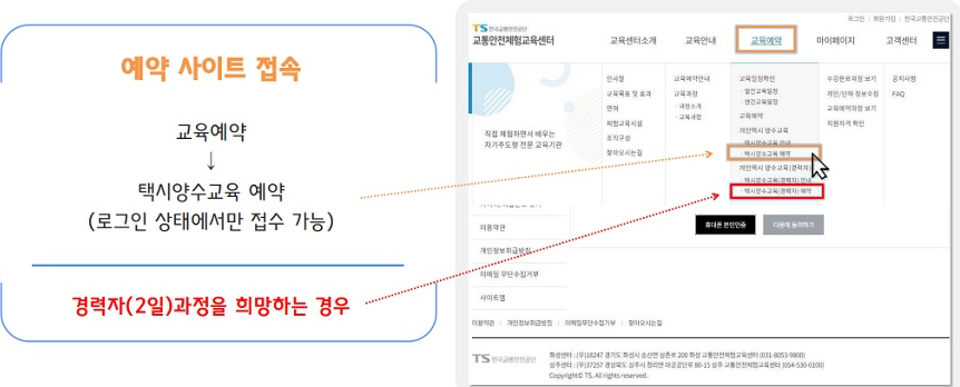 개인택시 양수교육 신청