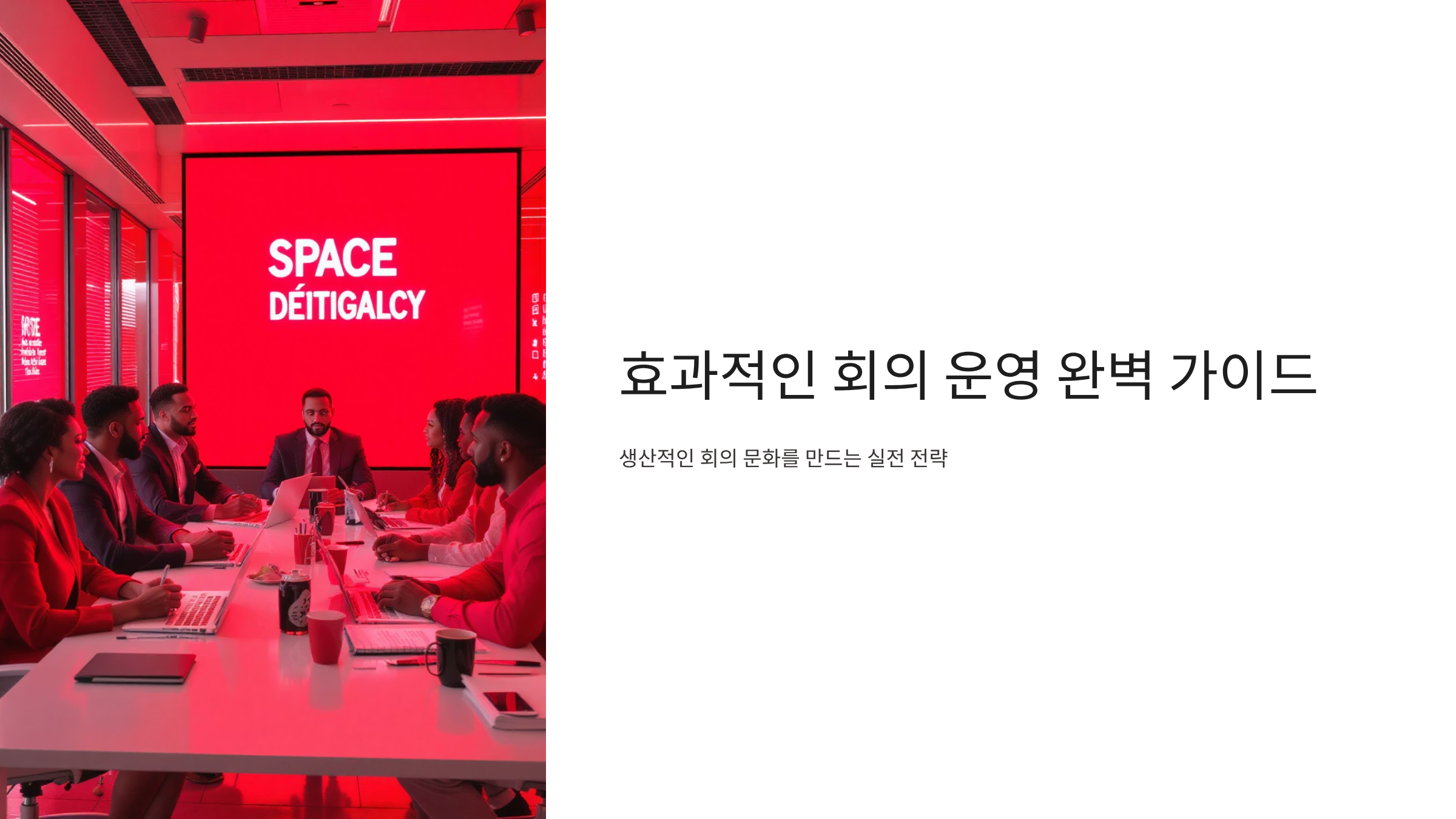 회의 시간 절반으로 줄이는 실전 운영법