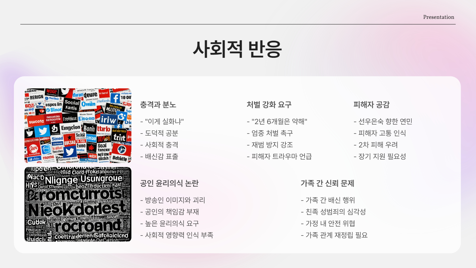 온라인 커뮤니티 반응 요약