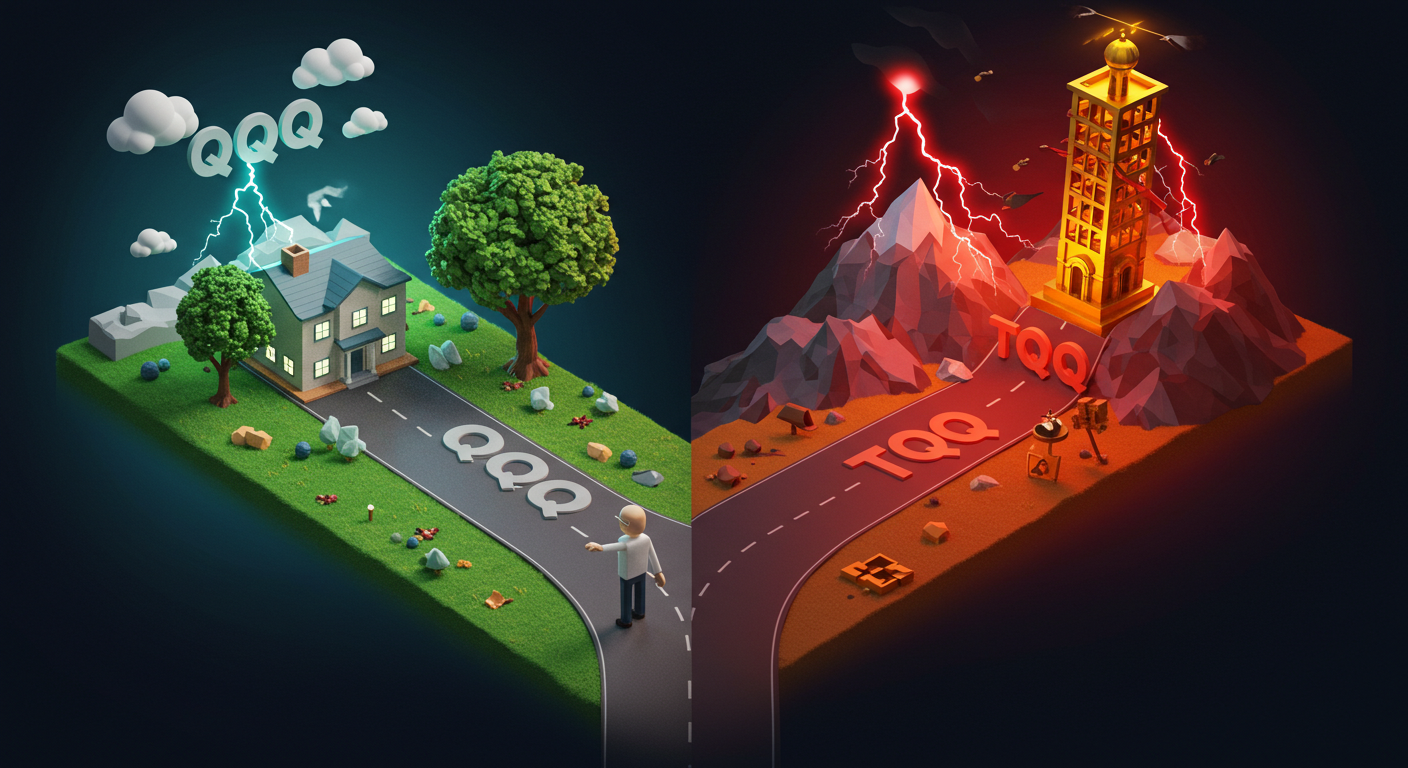 from : labs.google, QQQ vs TQQQ