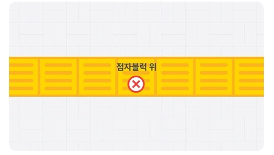 점자블록 주차금지