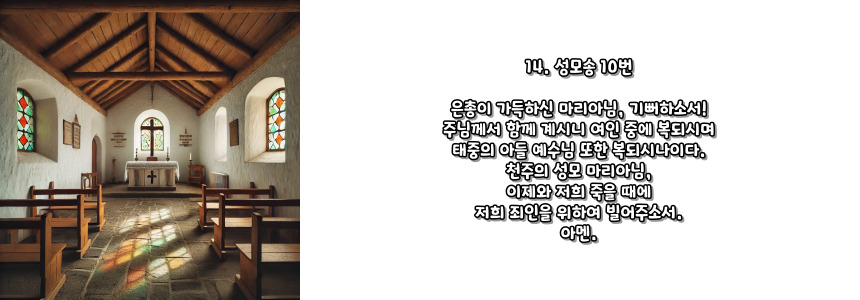 천주교 묵주기도 영광의 신비 5단