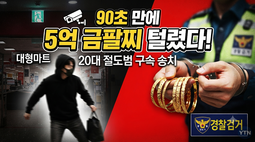 90초 만에 대형마트 5억 금팔찌 털렸다!