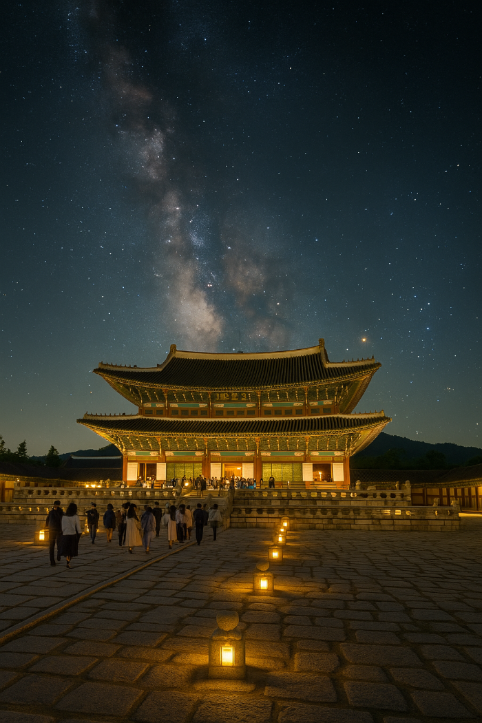 경북궁 별빛 사진