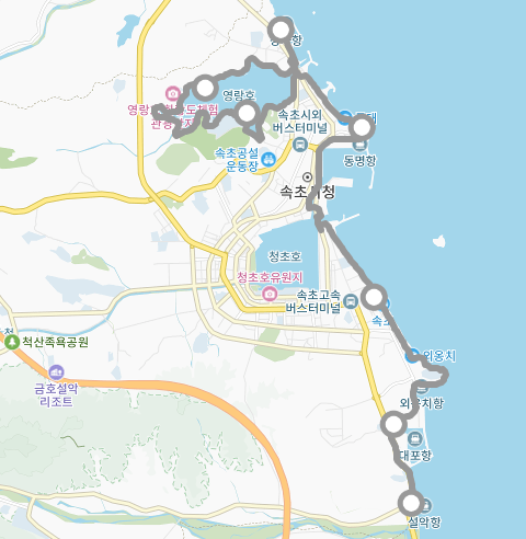 강원도 양양 속초 관광명소 가볼만한곳 둘레길 해파랑길 44&#44; 45코스