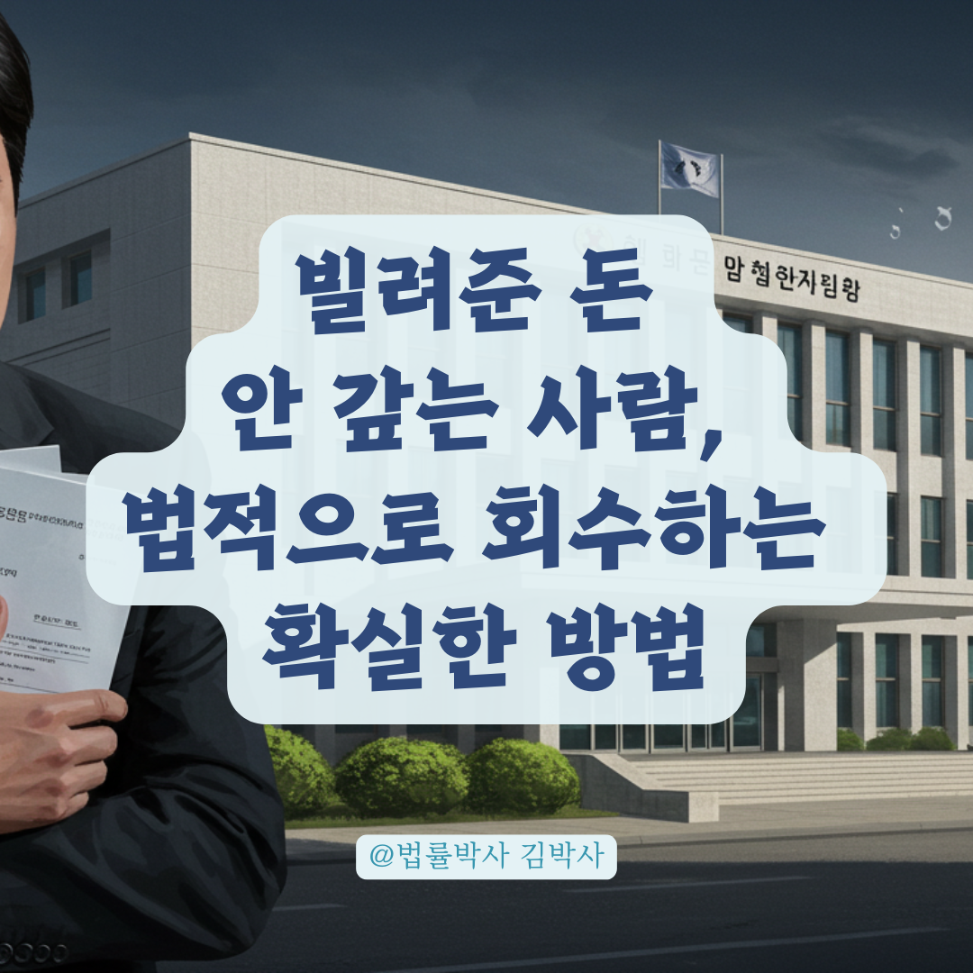 빌려준 돈 안 갚는 사람, 증거만 있으면 회수 가능한 법적 절차.