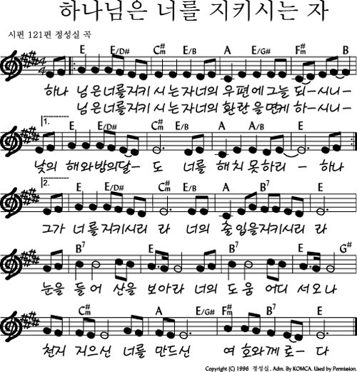 하나님은 너를 지키시는 자