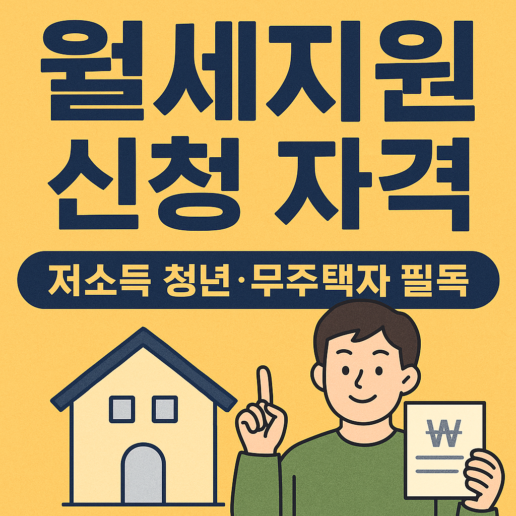 월세지원 신청 자격 총정리 저소득 청년·무주택자 필독 가이드