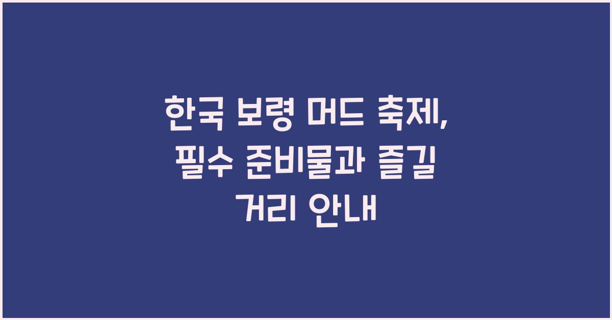 한국 보령 머드 축제