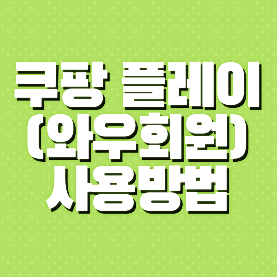 쿠팡 플레이