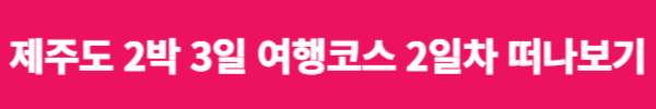 제주 2박3일 여행코스(지도 보면서 맛집과 함께) 2일차 떠나보기