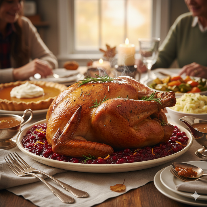 칠면조 요리 클로즈업